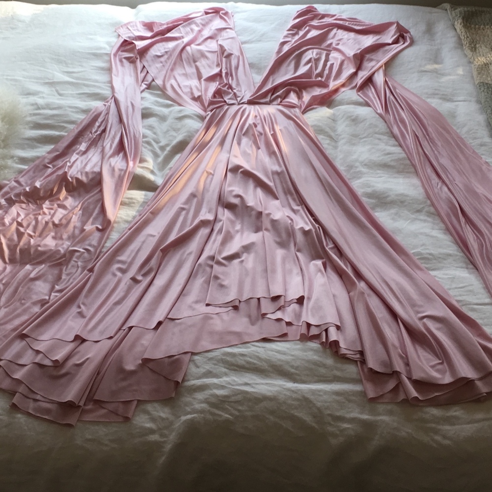 RARE Butter By Nadia Tarr Pink Infinity Wrap Dress